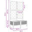 Haveplantekasse med espalier og hjul 2 stk. Brun PP