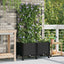 Haveplantekasse med espalier og hjul 2 stk. Sort PP