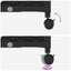 Haveplantekasse med espalier og hjul 2 stk. Sort PP