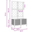 Haveplantekasse med espalier og hjul 2 stk. Sort PP