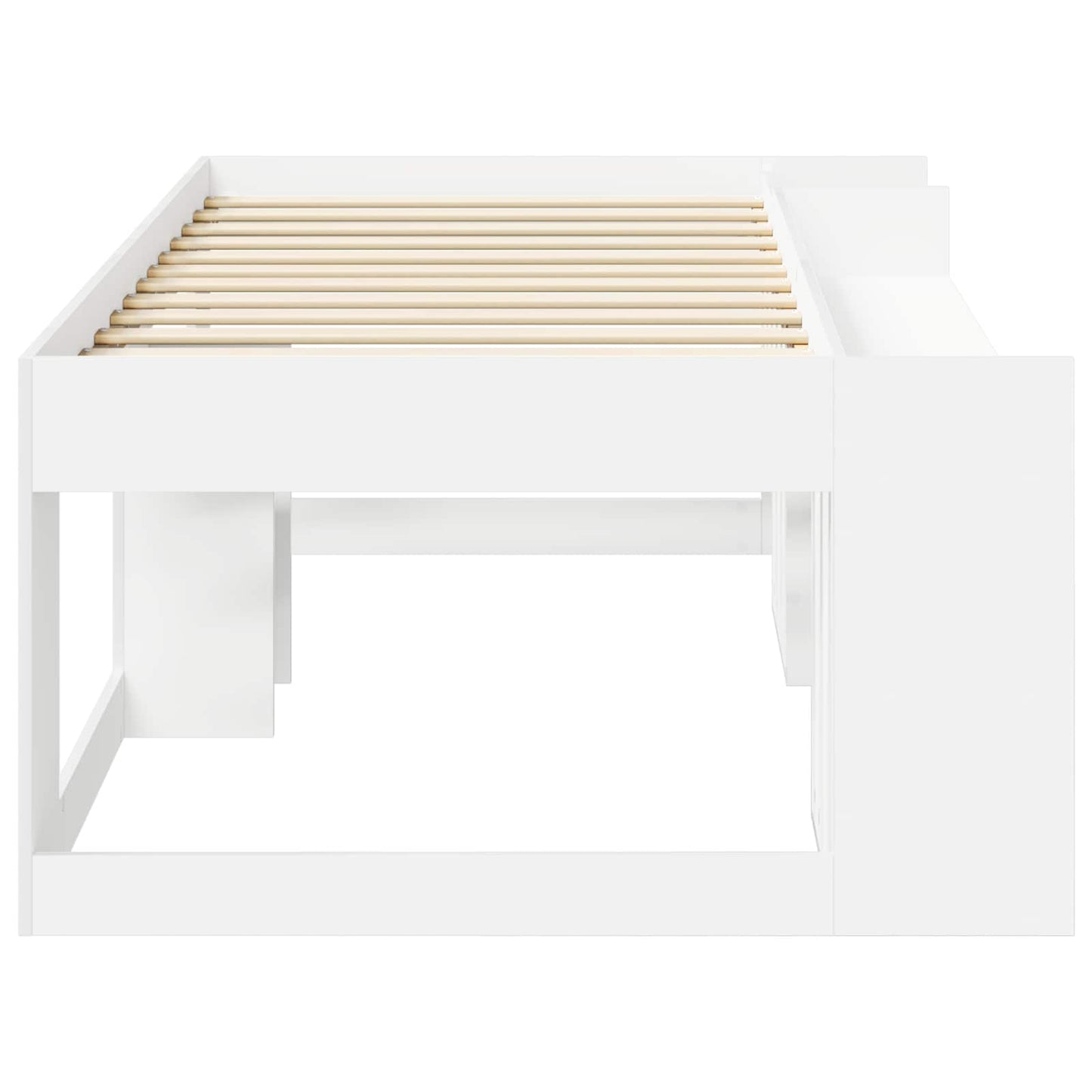 Børneseng med opbevaring Hvid 90 x 200 cm Konstrueret træ