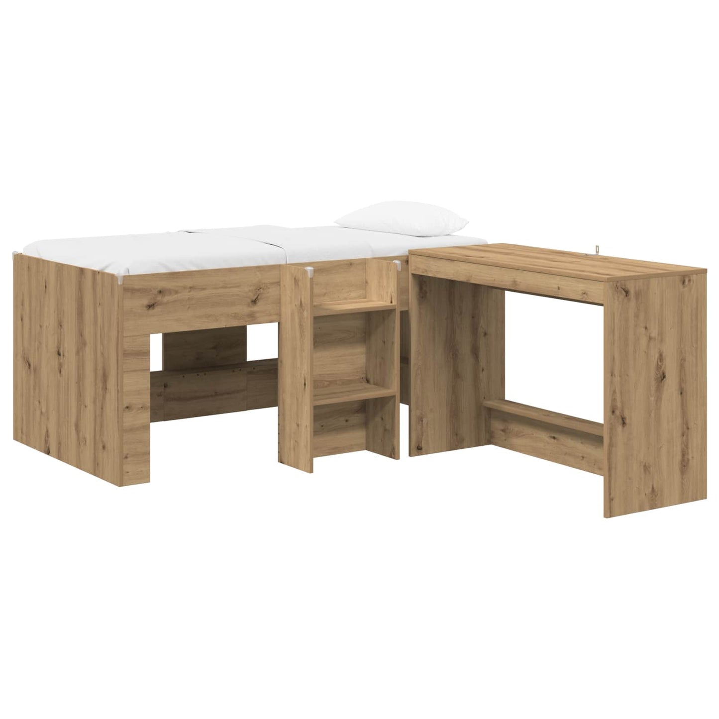 Børneseng med skrivebord 2 stk. Artisan-eg Konstrueret træ