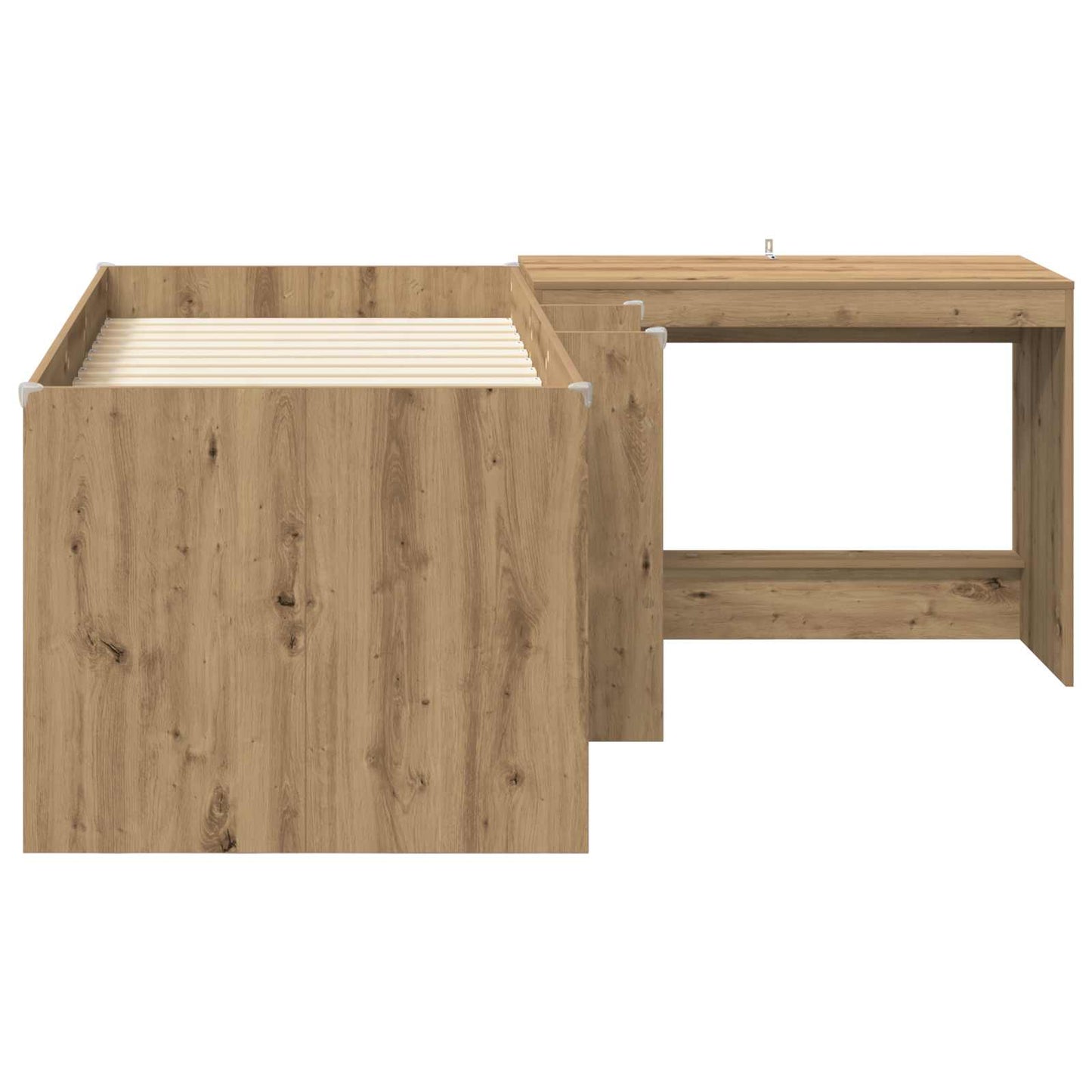Børneseng med skrivebord 2 stk. Artisan-eg Konstrueret træ