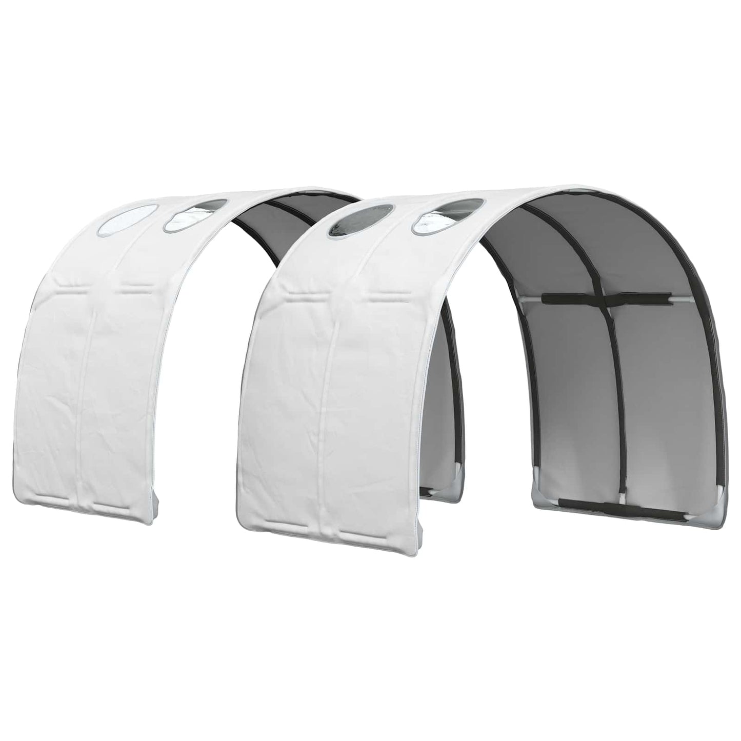 Seng med Tunnel med hylde 3 stk. Hvid Konstrueret træ