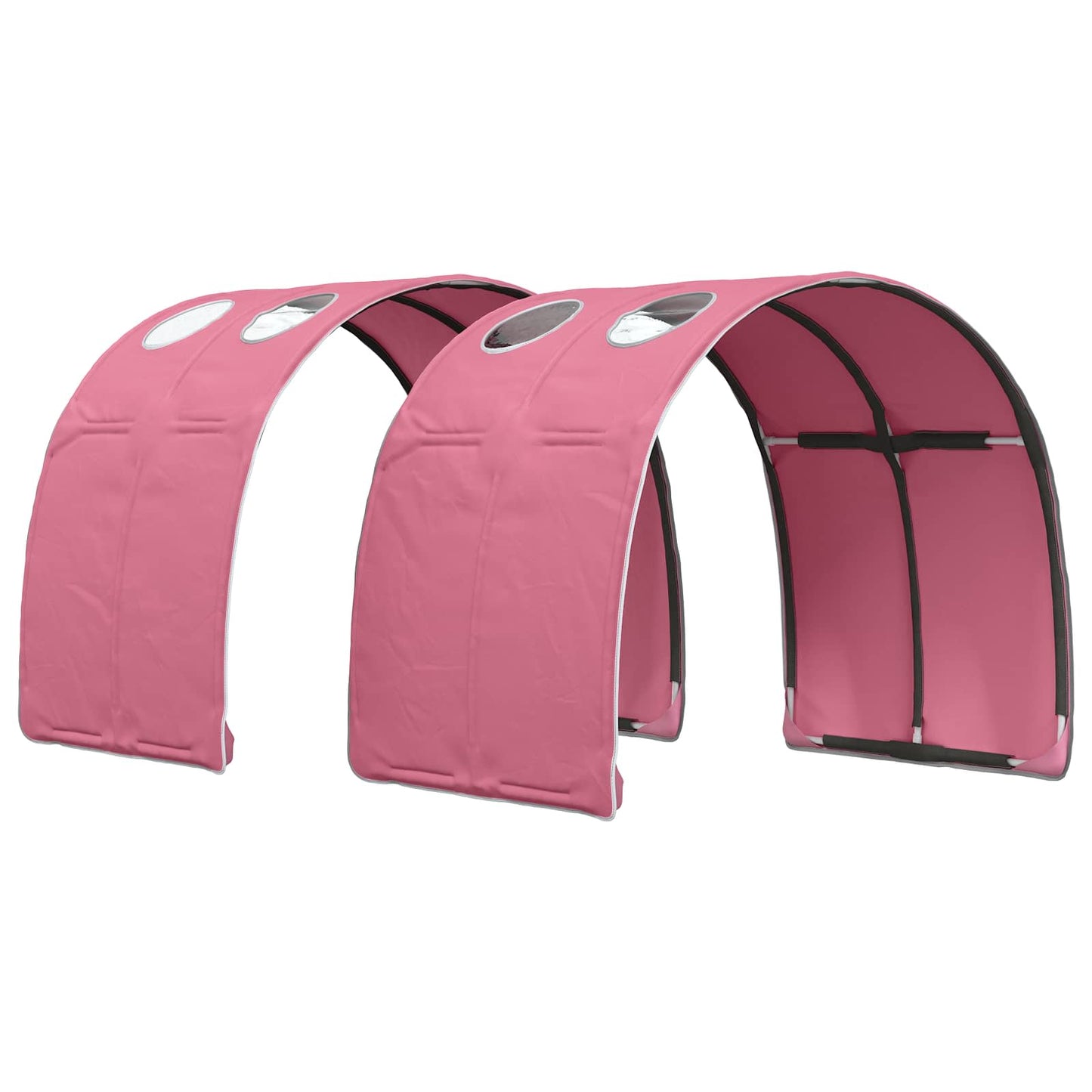 Seng med Tunnel 3 stk. Sonoma-eg og pink Konstrueret træ