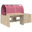 Børneseng med skrivebord 3 stk. Sonoma-eg og pink