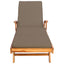 Liggestol med pude 100% Polyester Solid-Teak