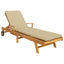 Liggestol med pude 100% Polyester Solid-Teak