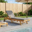 Liggestol med pude 100% Polyester Solid-Teak