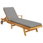 Liggestol med pude 100% Polyester Solid-Teak