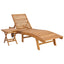 Solstol 2 pcs Brun Massiv Teaktræ