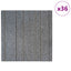 Tæppeflise Lys grå med striber 50 x 50 cm 36 pcs PP og Bitumen