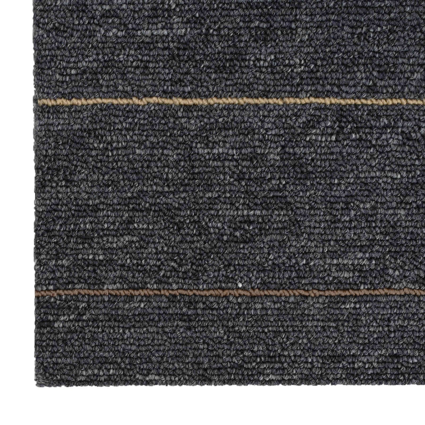 Tæppeflise Mørkegrå med striber 50 x 50 cm 4 pcs PP og Bitumen