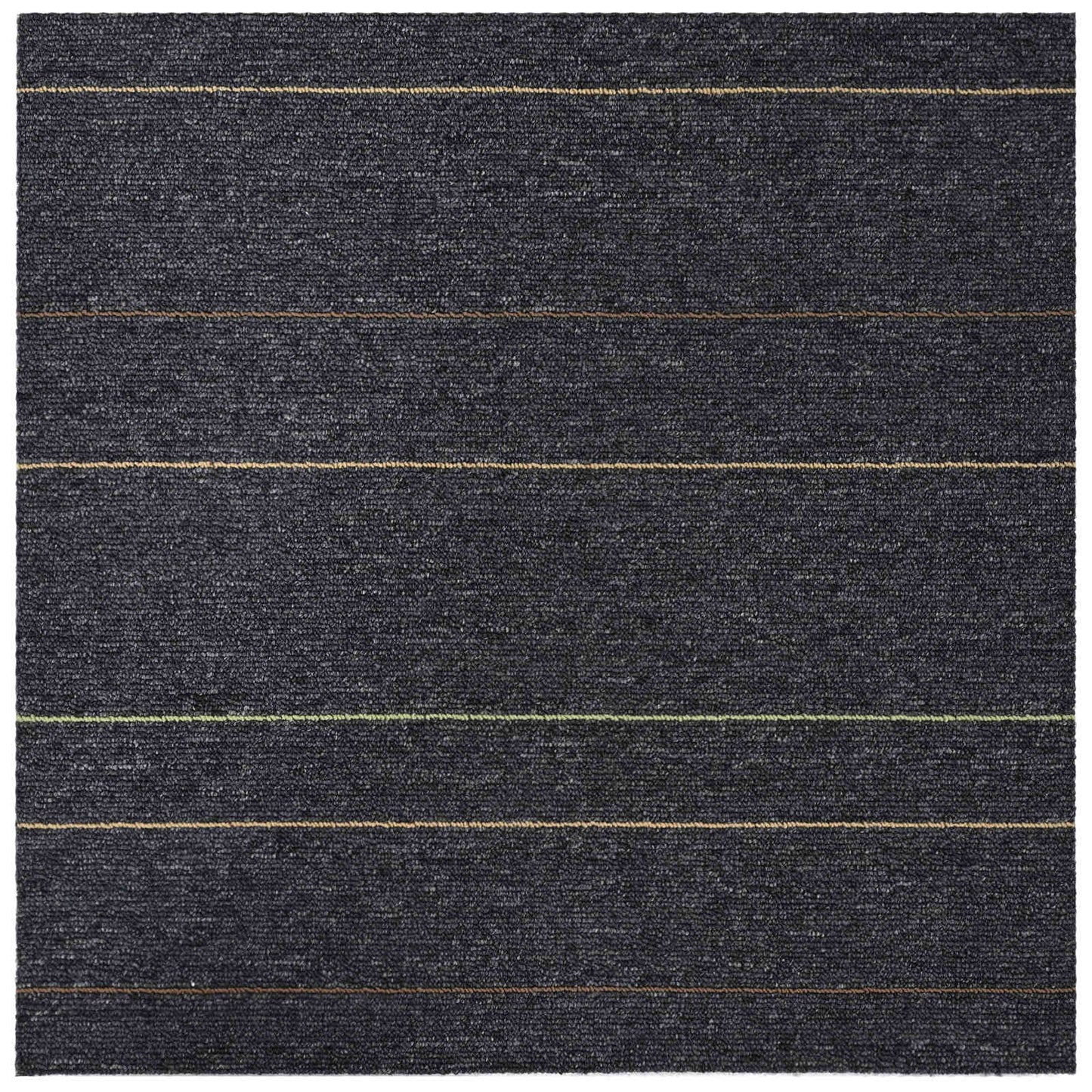 Tæppeflise Mørkegrå med striber 50 x 50 cm 36 pcs PP og Bitumen