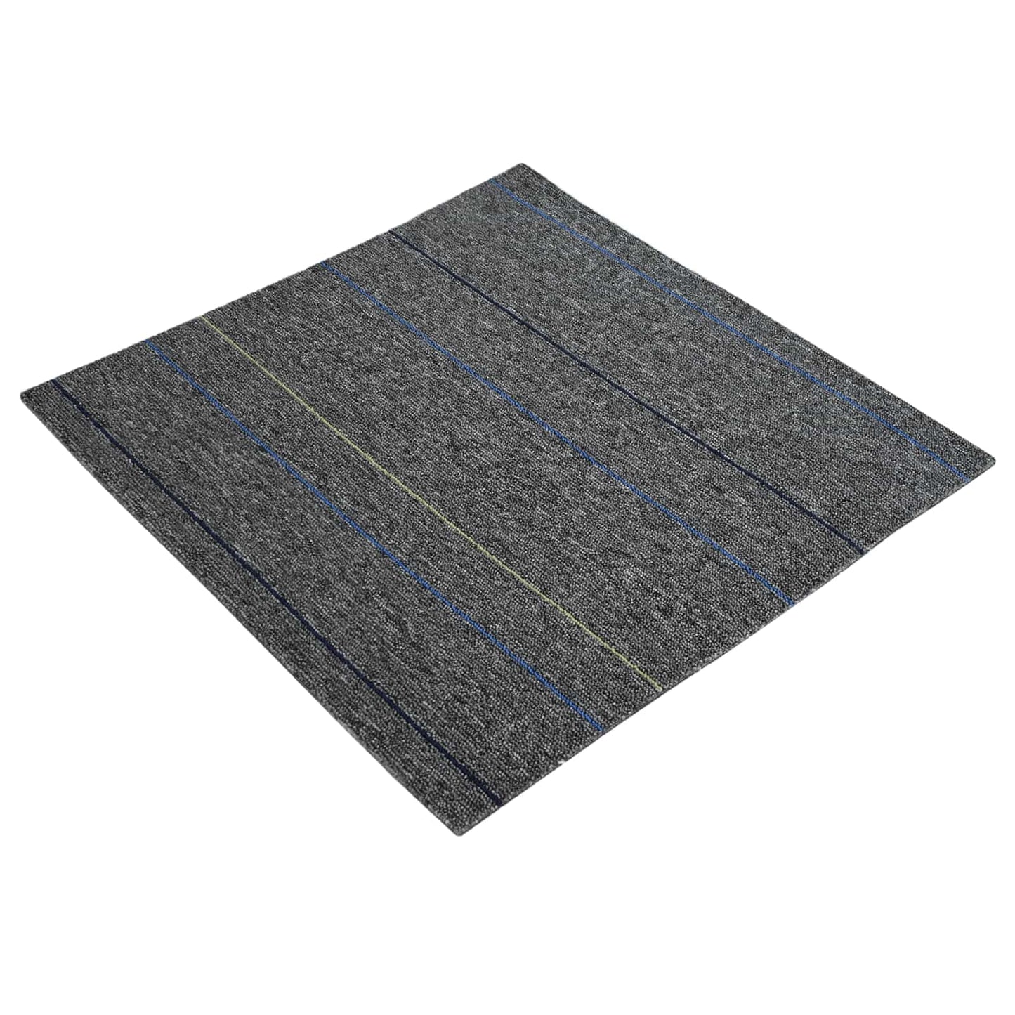 Tæppeflise Mellemgrå med Striber 50 x 50 cm 36 pcs