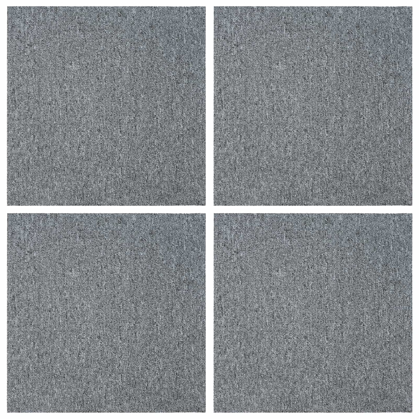 Tæppeflise Lysegrå 50 x 50 cm 4 pcs PP og Bitumen