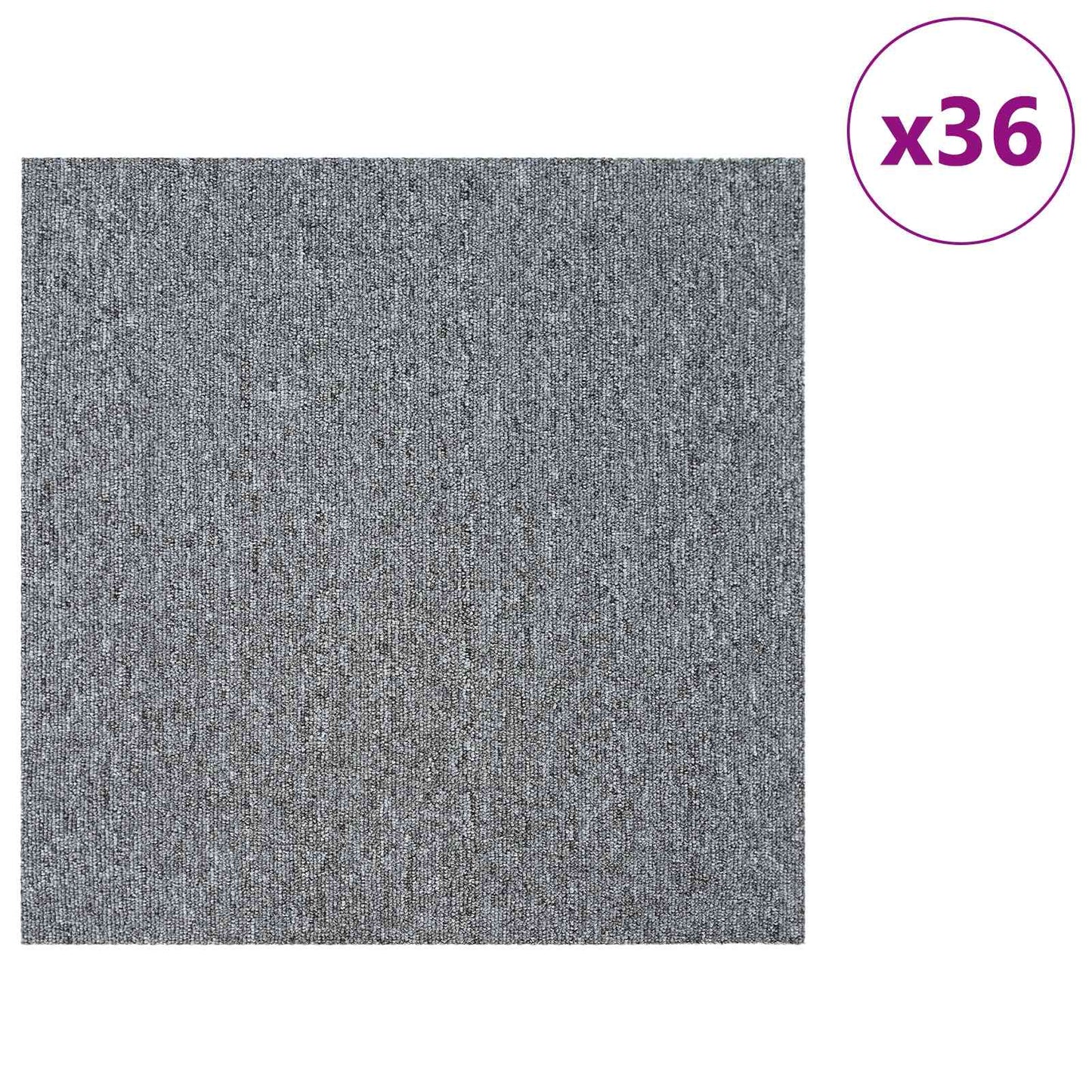 Tæppeflise Lysegrå 50 x 50 cm 36 pcs PP og Bitumen