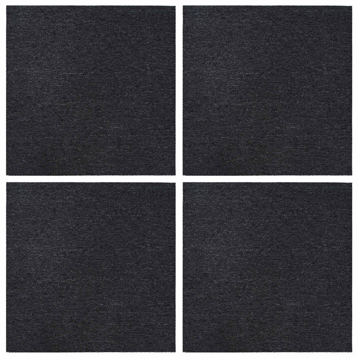Tæppeflise Mørkegrå 50 x 50 cm 4 pcs PP og Bitumen