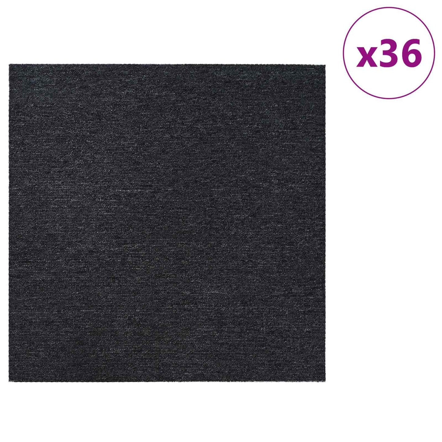 Tæppeflise Mørkegrå 50 x 50 cm 36 pcs PP og Bitumen
