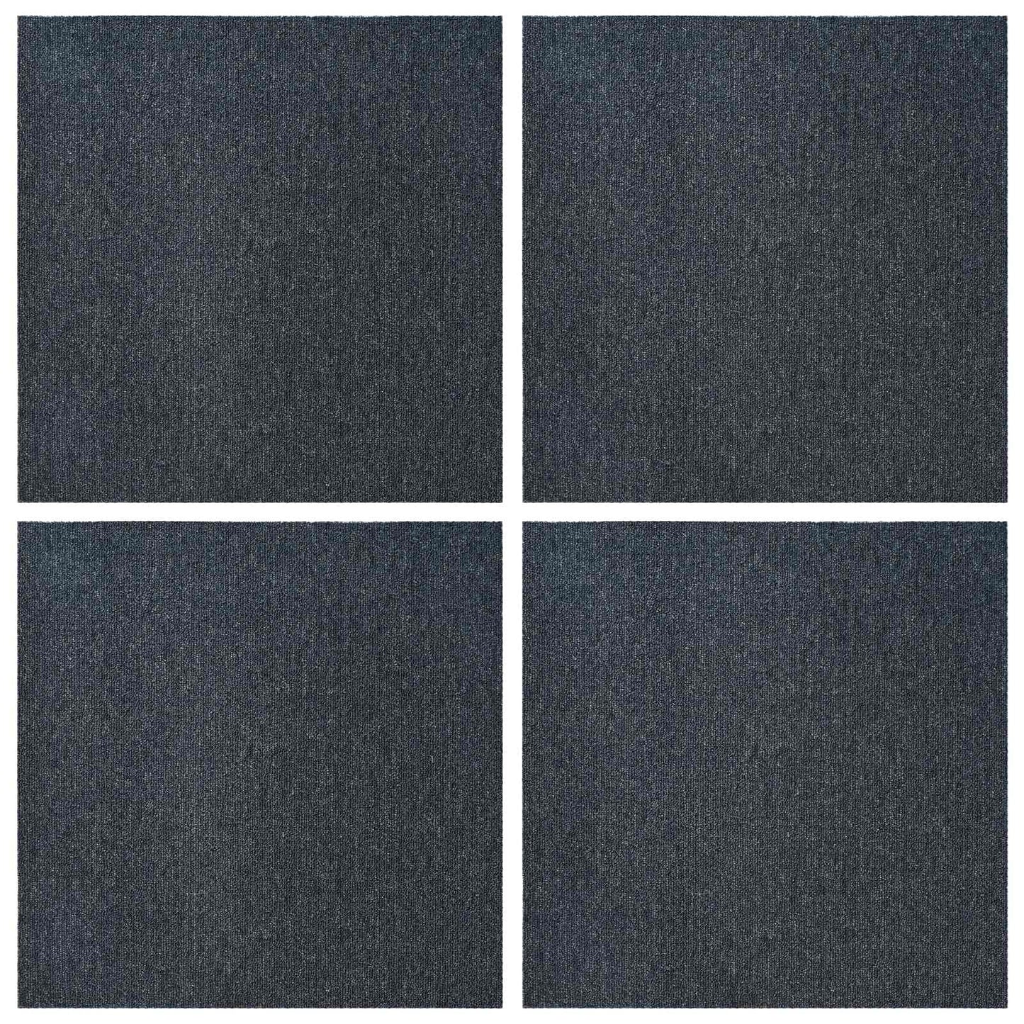 Tæppeflise Blå Grå 50 x 50 cm 4 pcs PP og Bitumen