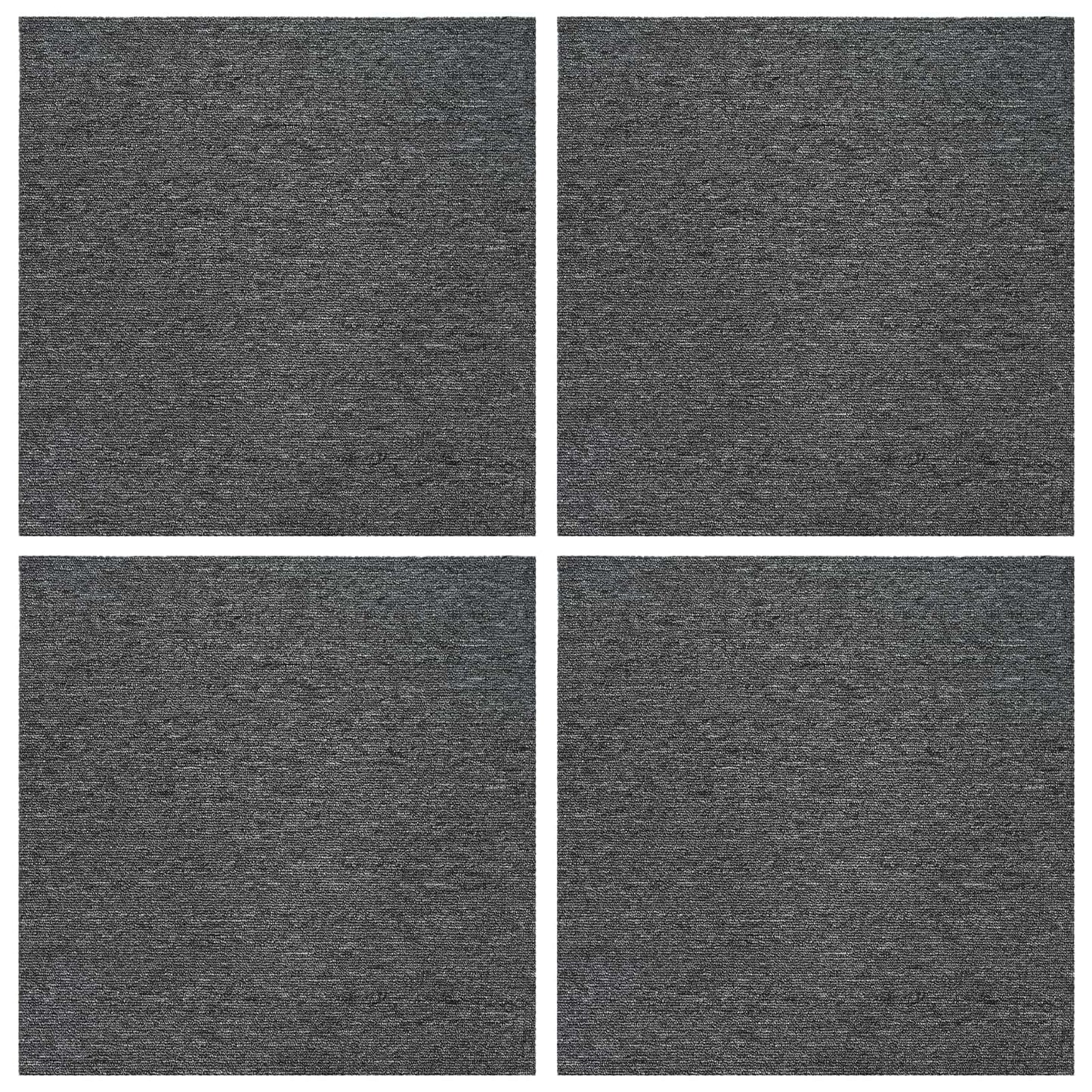 Tæppeflise Mellem Grå 50 x 50 cm 4 pcs PP og Bitumen