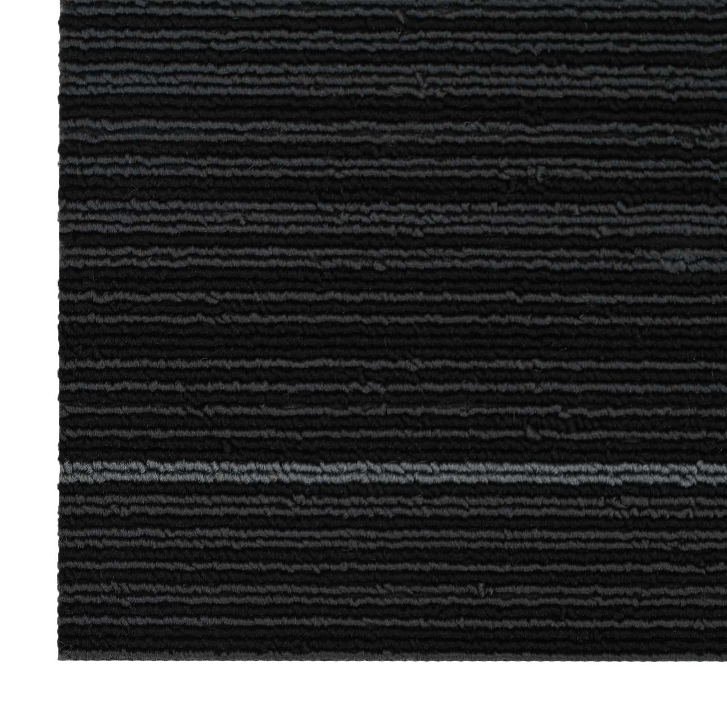 Tæppeflise Stribet Mørkegrå 50 x 50 cm 36 pcs PP og Bitumen