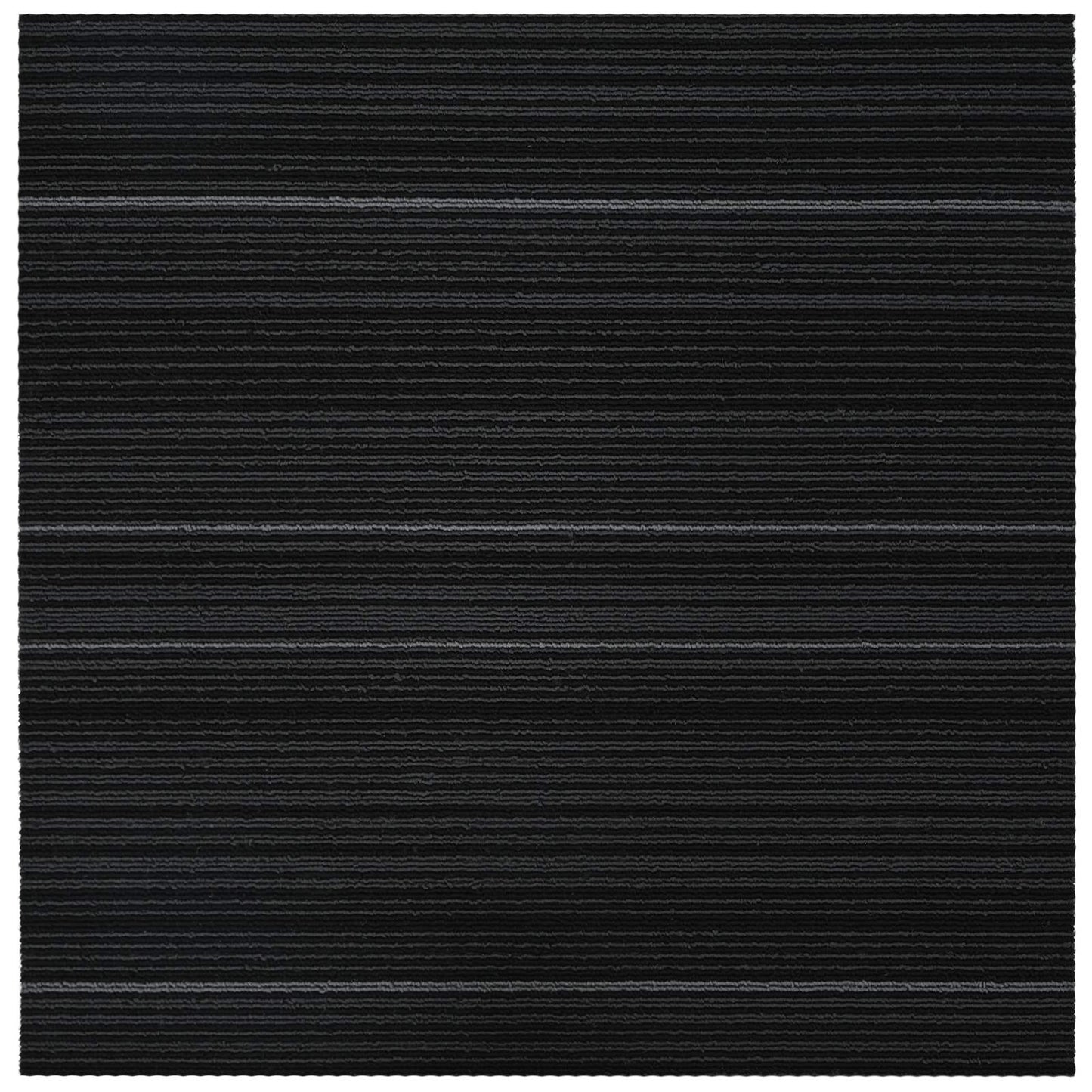 Tæppeflise Stribet Mørkegrå 50 x 50 cm 36 pcs PP og Bitumen