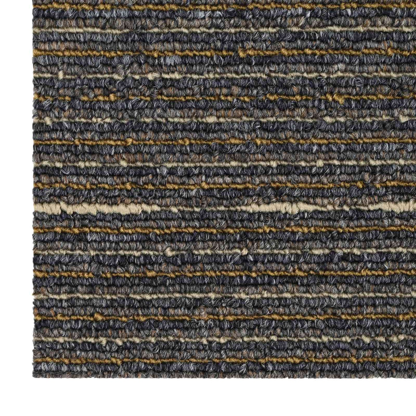 Tæppeflise Stribet Lys Brun 50 x 50 cm 36 pcs PP og Bitumen