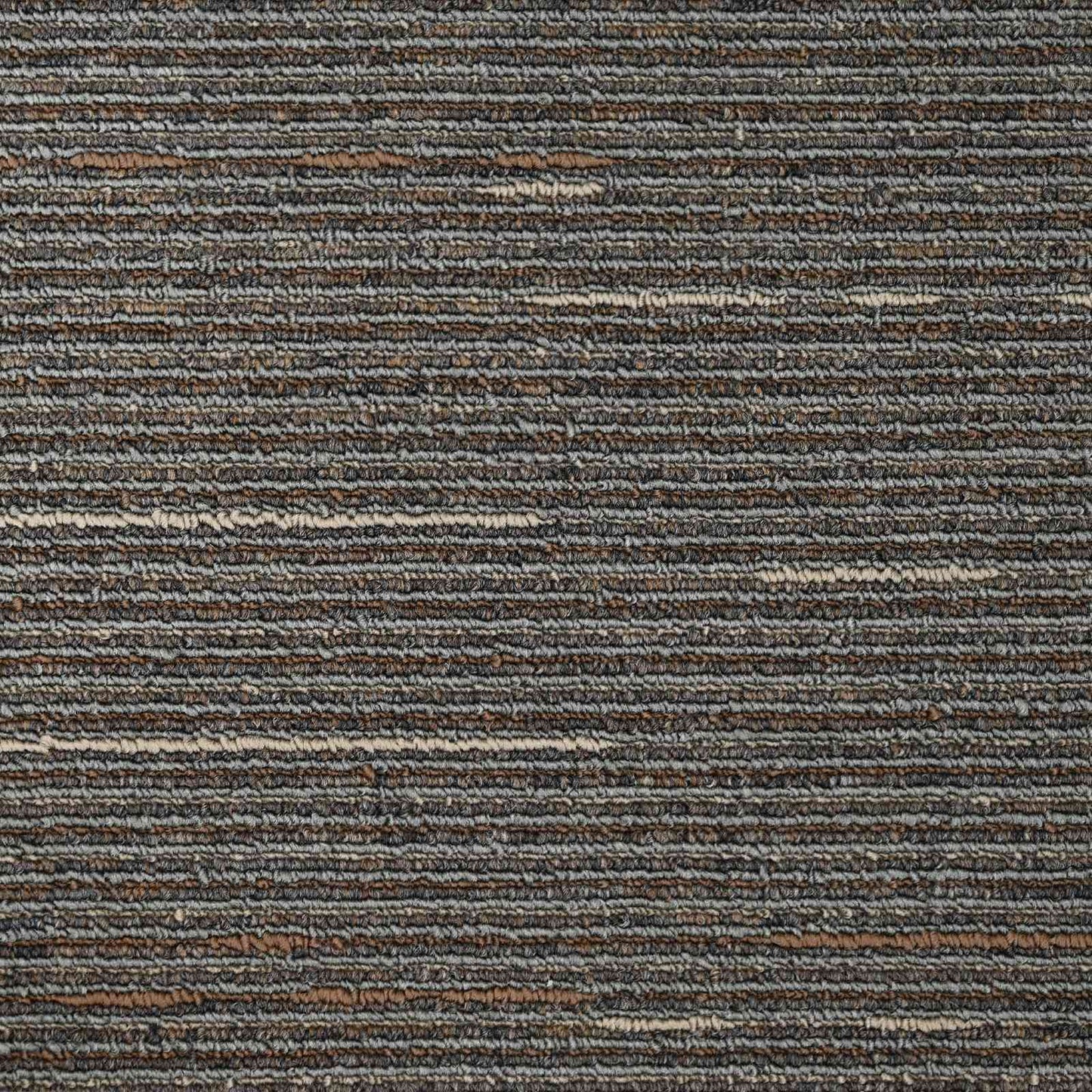 Tæppeflise Stribet Mørkebrun 50 x 50 cm 4 pcs PP og Bitumen