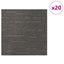 Tæppeflise Stribet Mørkebrun 50 x 50 cm 20 pcs PP og Bitumen