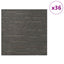Tæppeflise Stribet Mørkebrun 50 x 50 cm 36 pcs PP og Bitumen