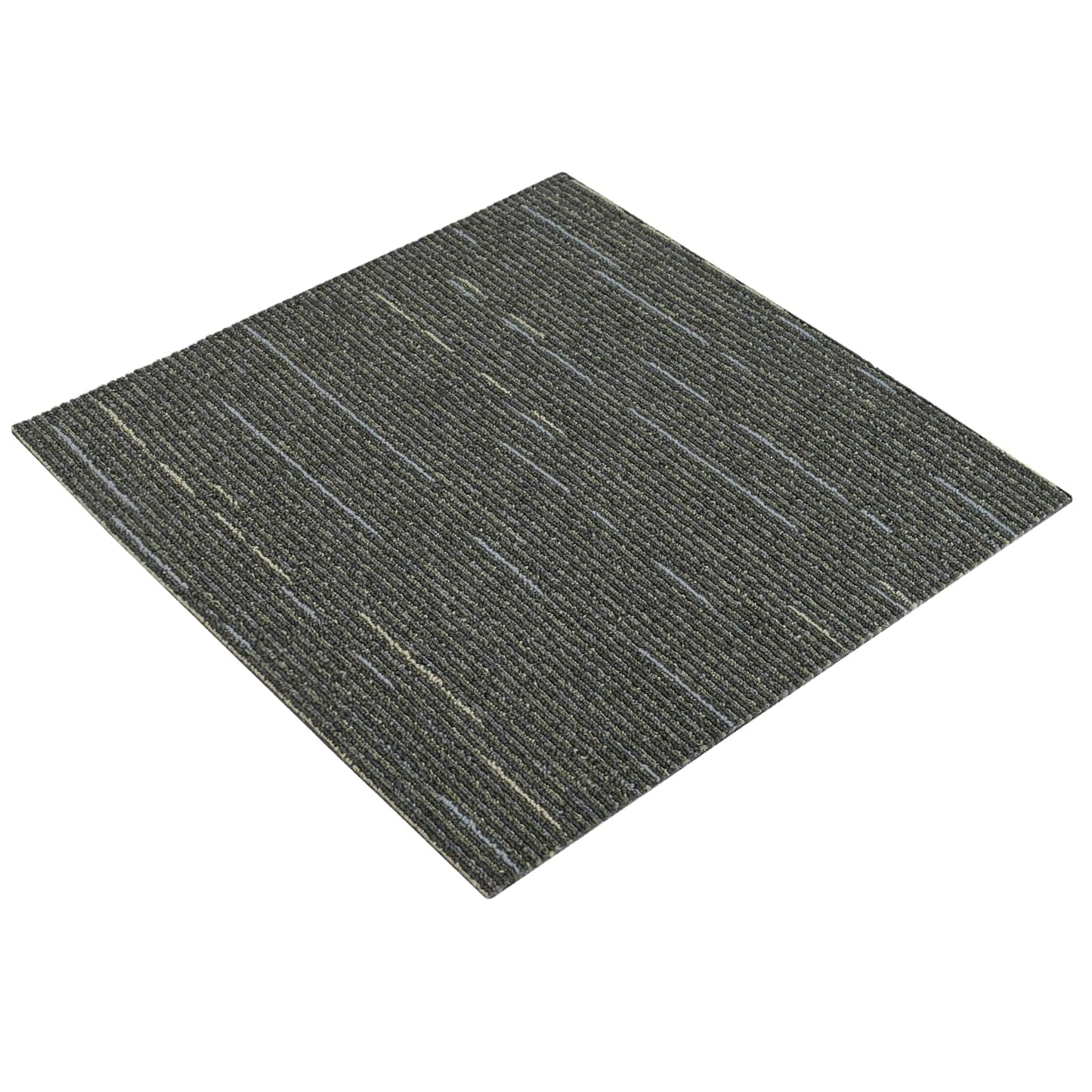 Tæppeflise Stribet Lys Grøn 50 x 50 cm 20 pcs PP og Bitumen