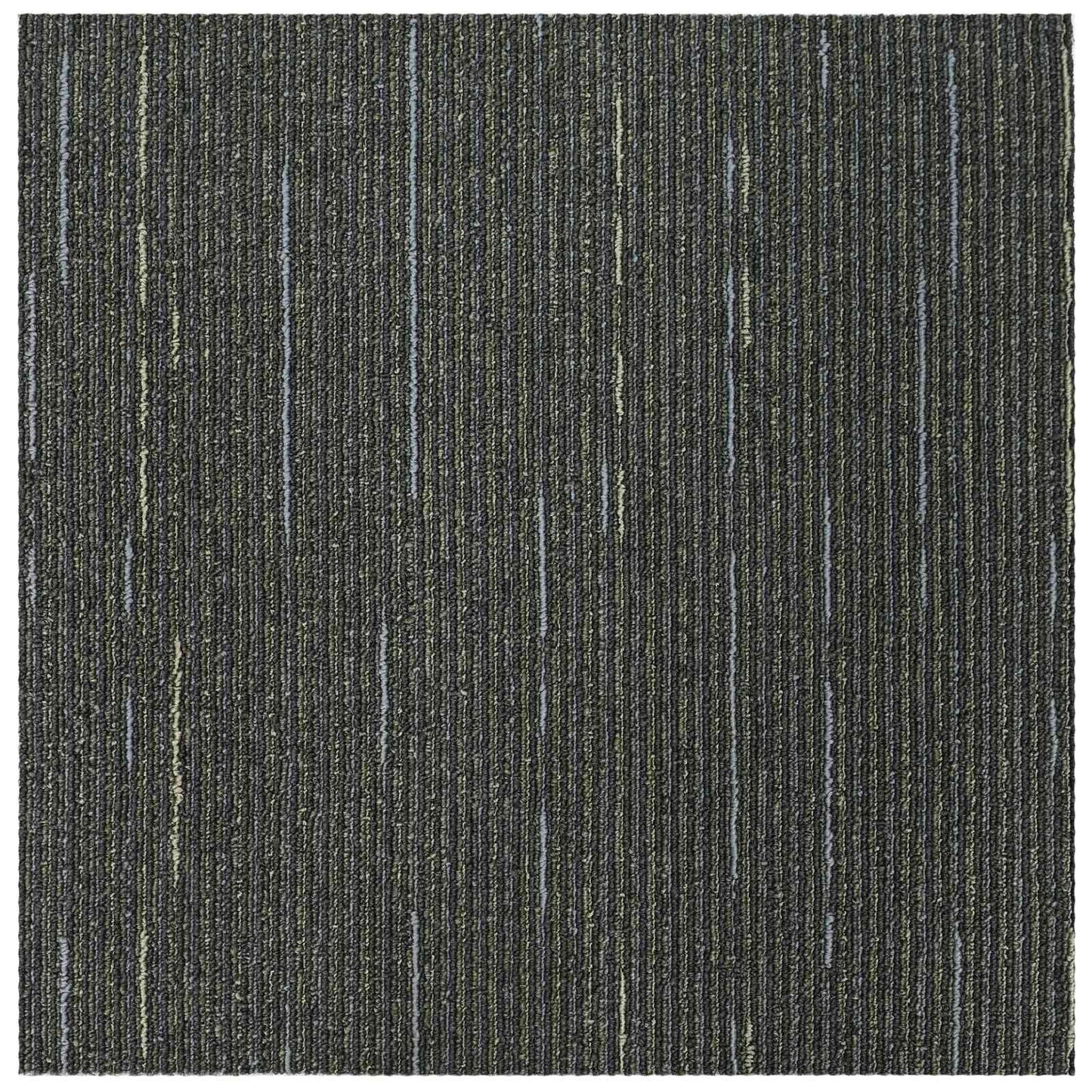 Tæppeflise Stribet Lys Grøn 50 x 50 cm 20 pcs PP og Bitumen