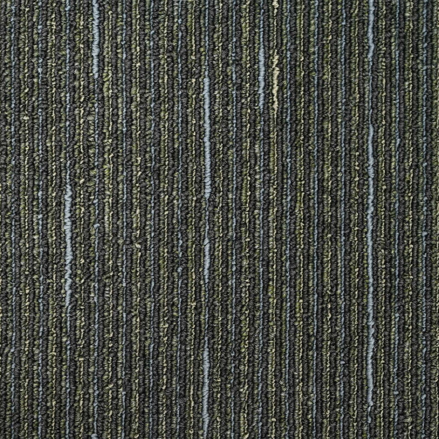 Tæppeflise Stribet Lys Grøn 50 x 50 cm 36 pcs PP og Bitumen