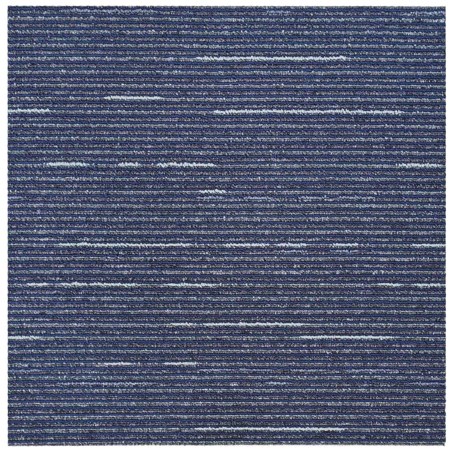 Tæppeflise Stripet Blå 50 x 50 cm 4 pcs PP og Bitumen