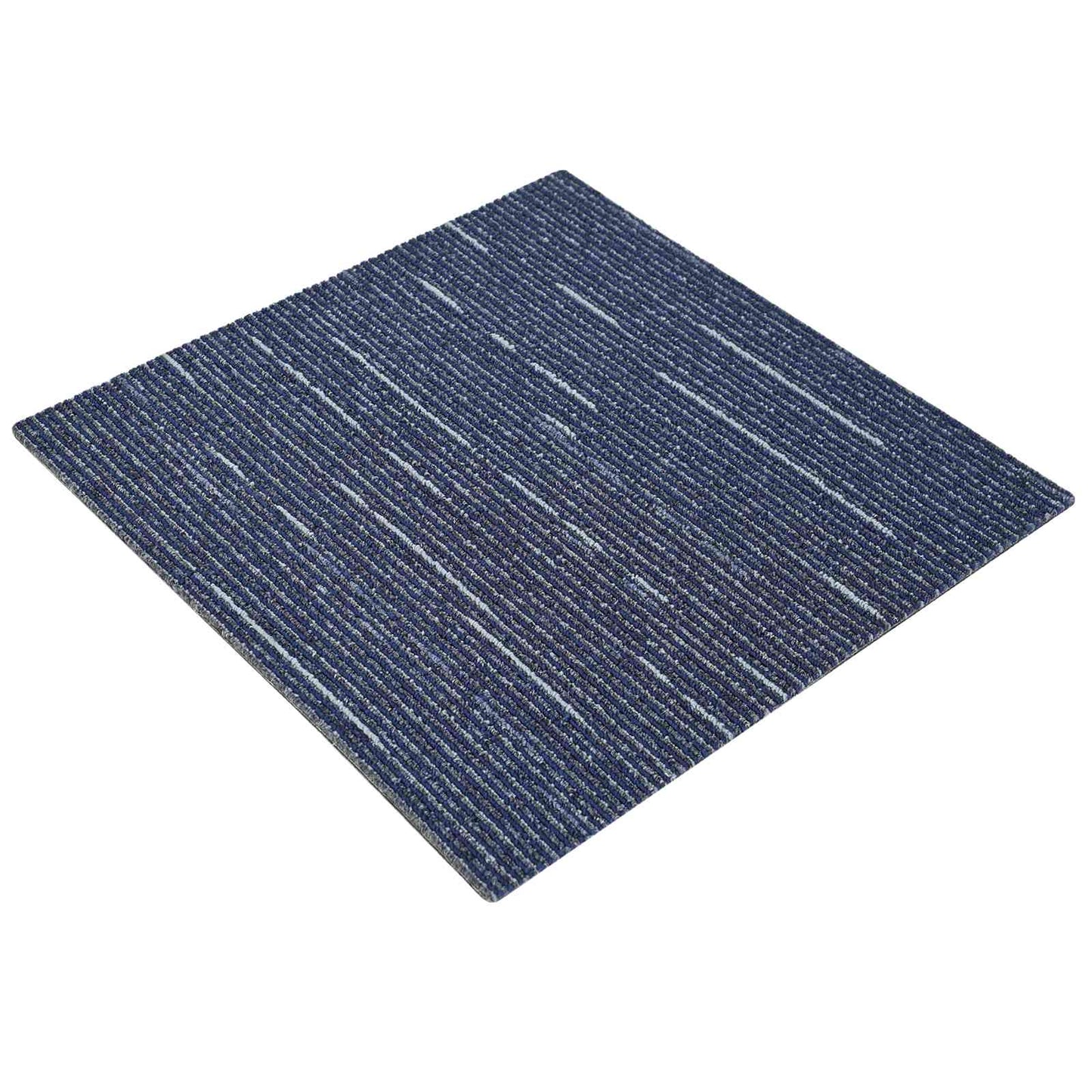Tæppeflise Stripet Blå 50 x 50 cm 20 pcs PP og Bitumen
