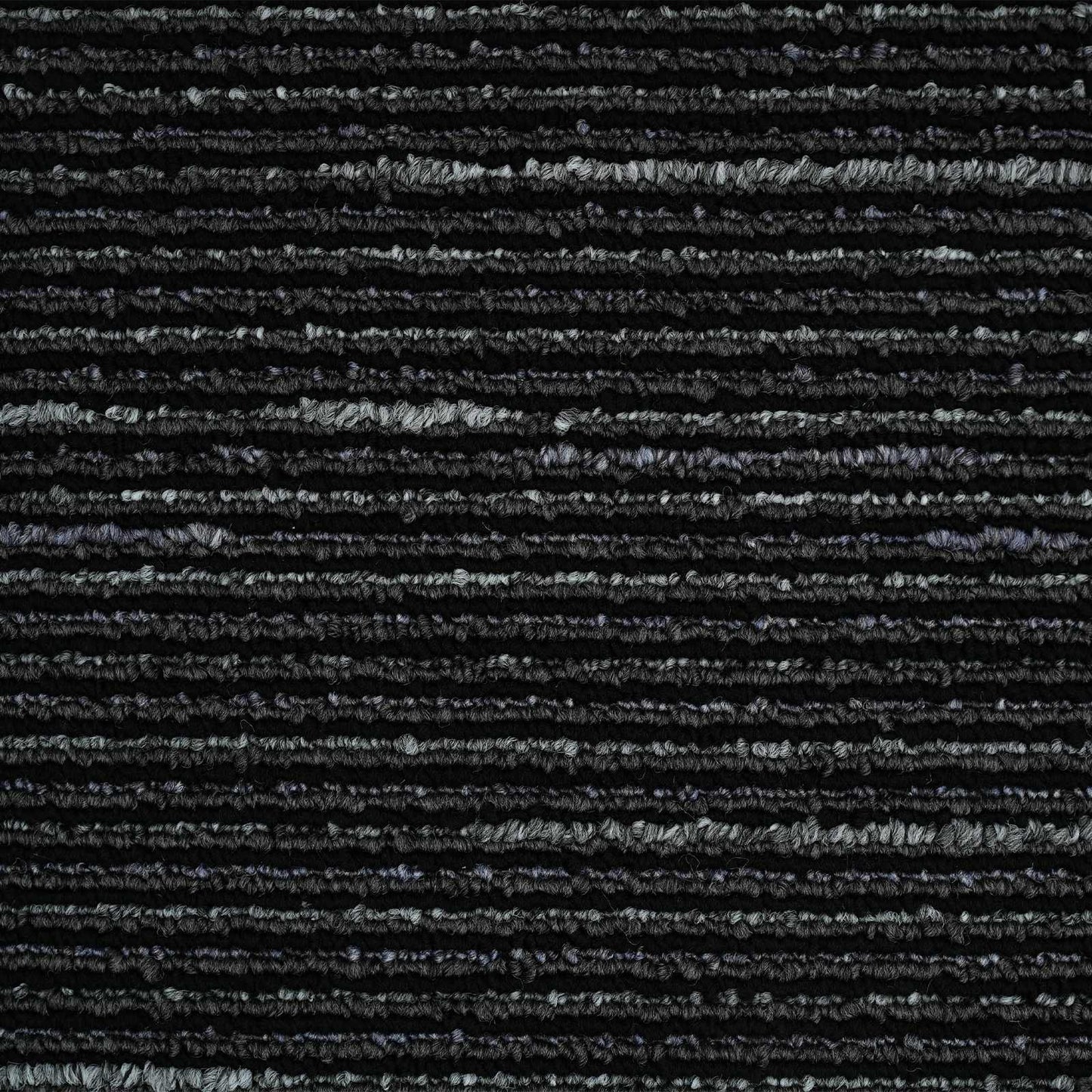 Tæppeflise Stribet Sort 50 x 50 cm 4 pcs PP og Bitumen
