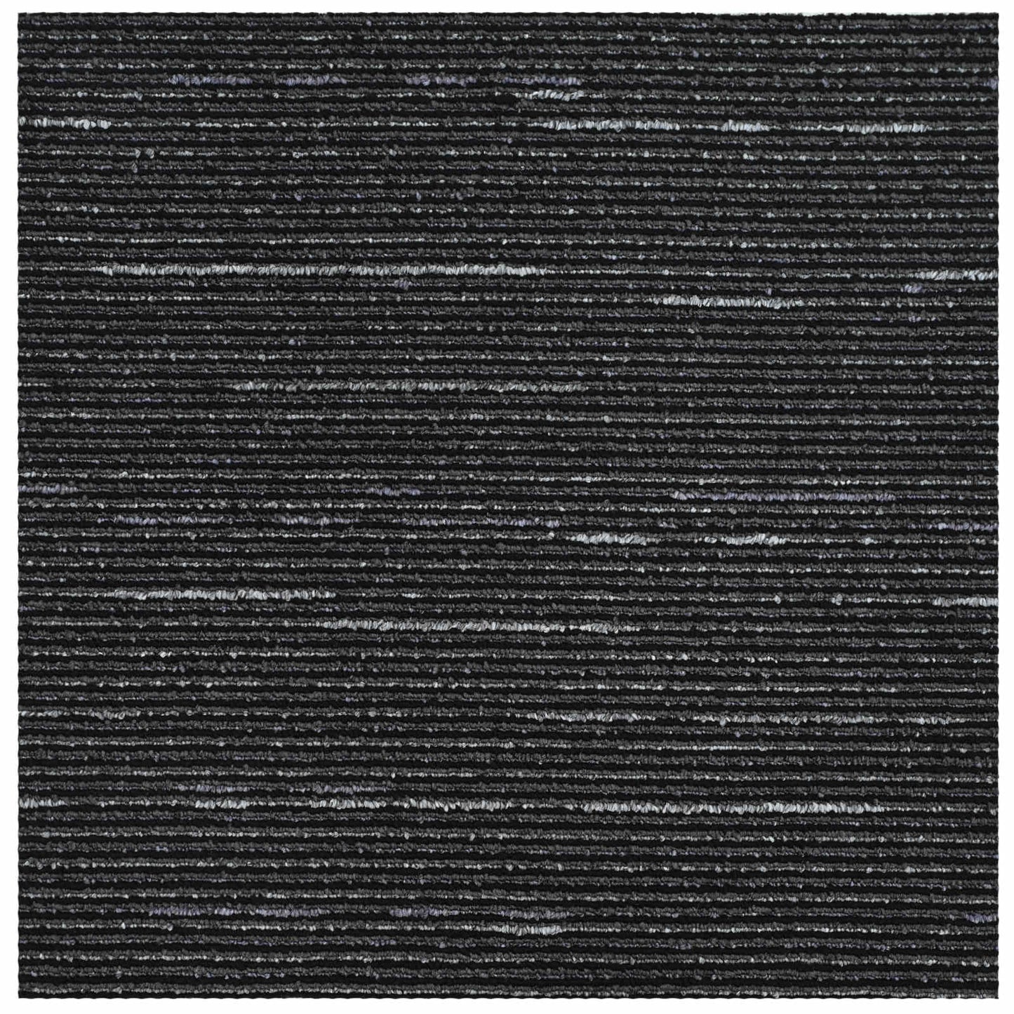 Tæppeflise Stribet Sort 50 x 50 cm 20 pcs PP og Bitumen