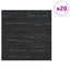 Tæppeflise Stribet Sort 50 x 50 cm 20 pcs PP og Bitumen