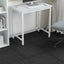 Tæppeflise Stribet Sort 50 x 50 cm 36 pcs PP og Bitumen