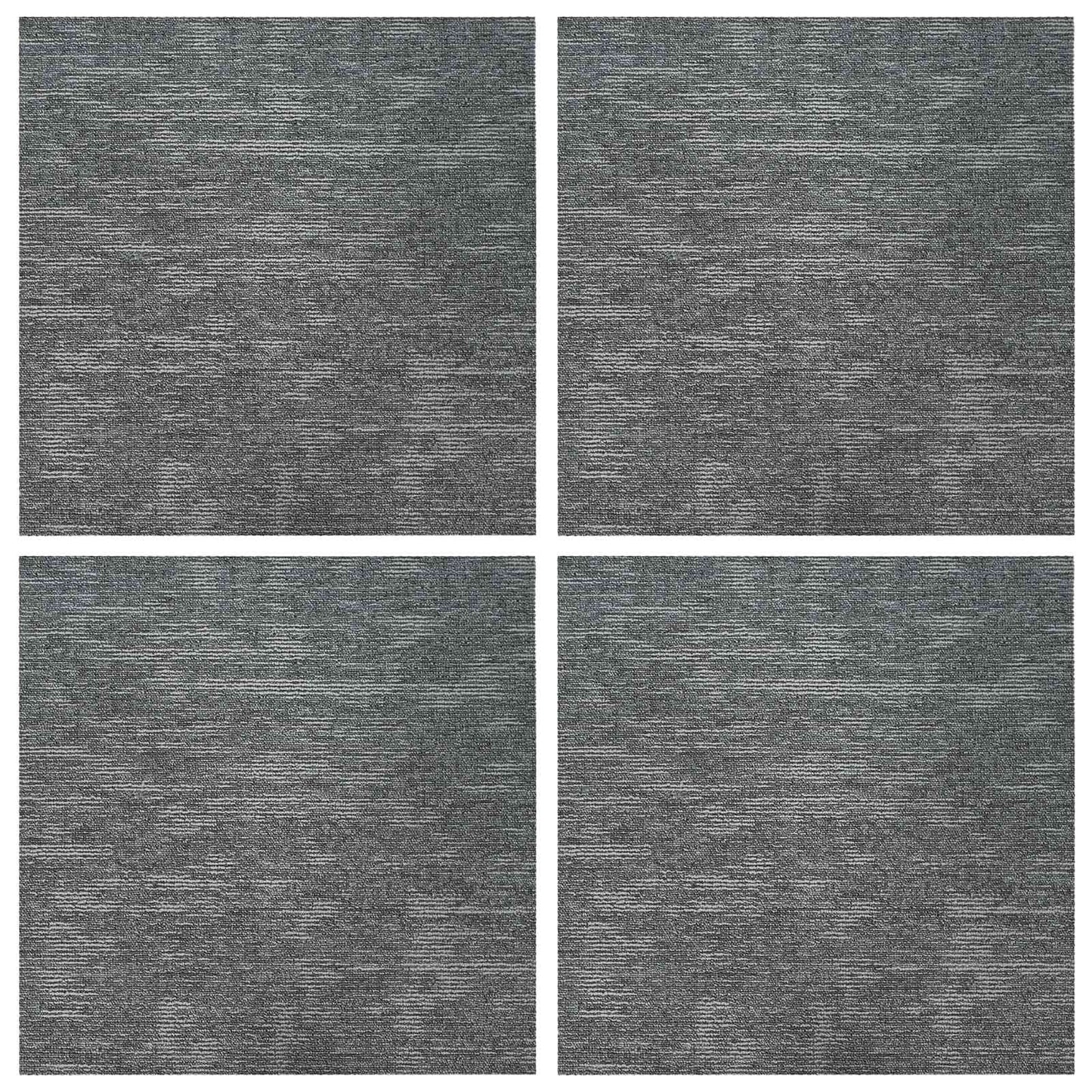 Tæppeflise Sten grå 50 x 50 cm 4 pcs PP og Bitumen