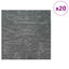 Tæppeflise Sten grå 50 x 50 cm 20 pcs PP og Bitumen