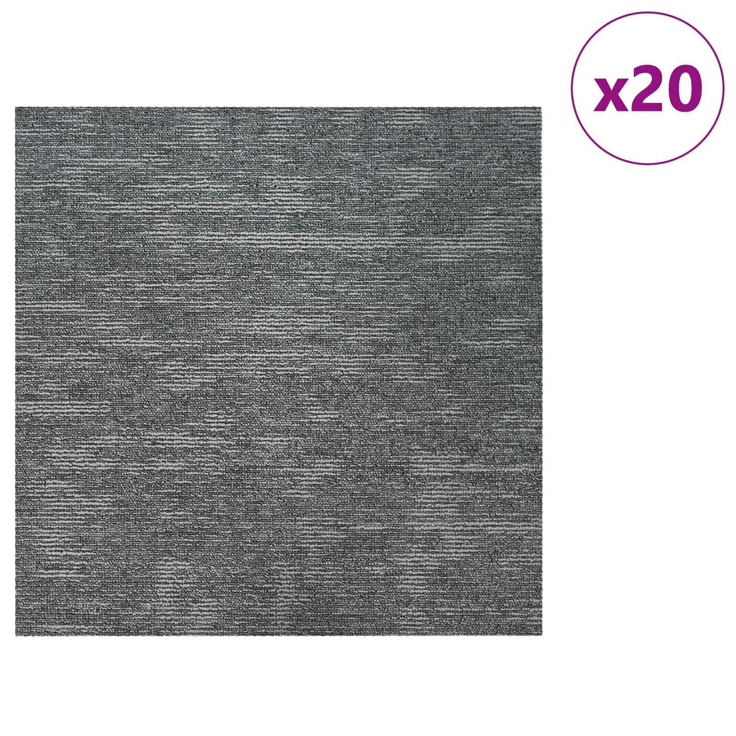 Tæppeflise Sten grå 50 x 50 cm 20 pcs PP og Bitumen