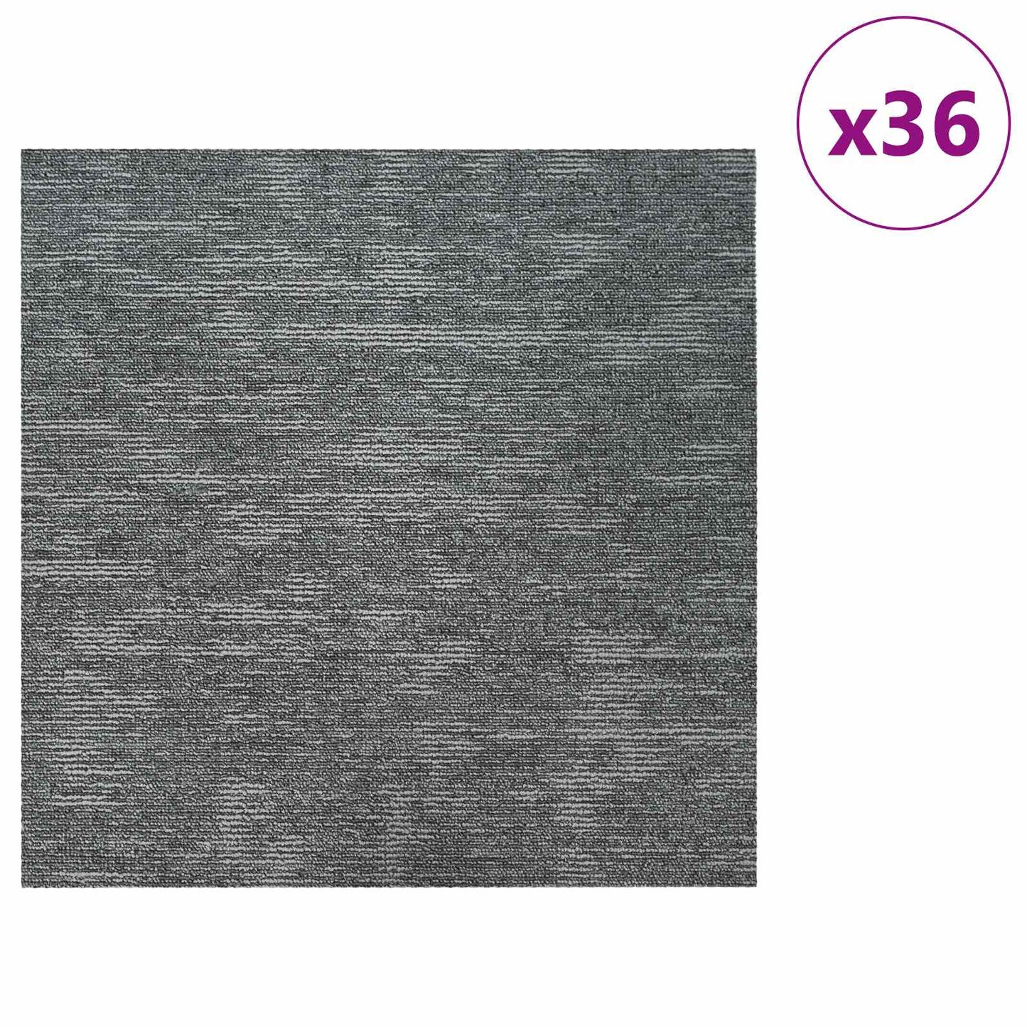 Tæppeflise Sten grå 50 x 50 cm 36 pcs PP og Bitumen