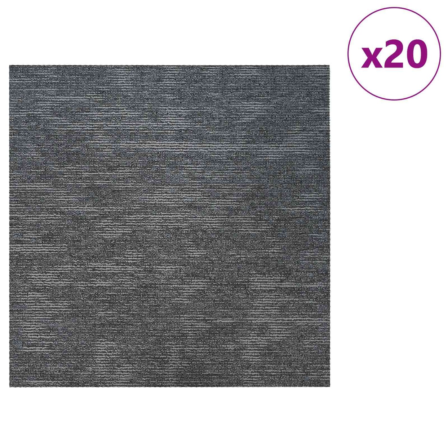 Tæppeflise Himmelgrå 50 x 50 cm 20 pcs PP og Bitumen