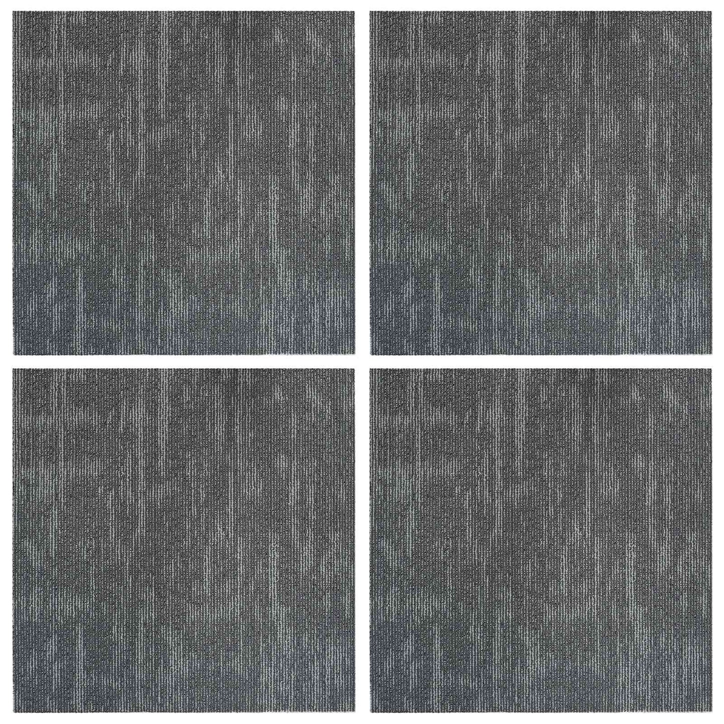 Tæppeflise Betongrå 50 x 50 cm 4 pcs PP og Bitumen