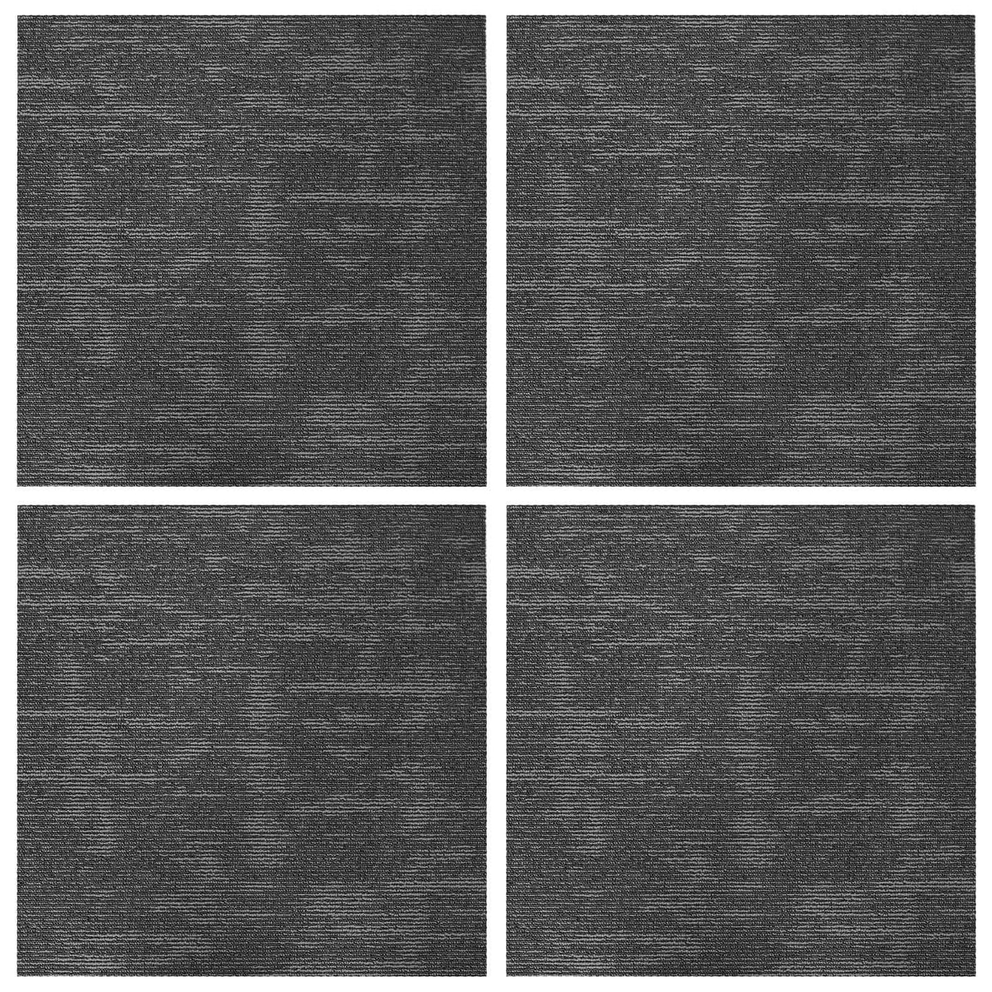 Tæppeflise Kulfra 50 x 50 cm 4 pcs PP og Bitumen