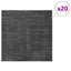Tæppeflise Kulfra 50 x 50 cm 20 pcs PP og Bitumen