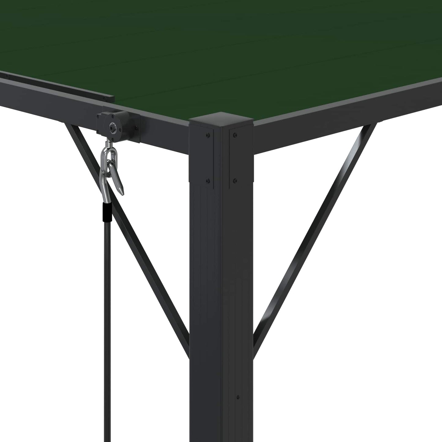 Pergola med louvret tag 3 x 3 x 2,14 m Grøn Stof og aluminium