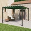 Pergola med louvret tag 3 x 3 x 2,14 m Grøn Stof og aluminium